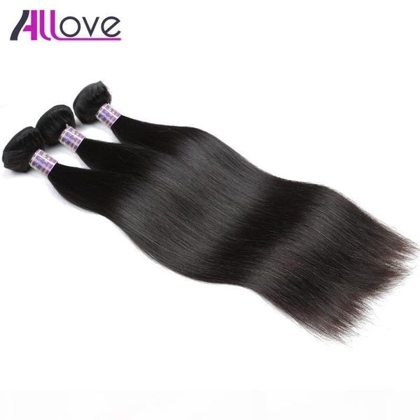 

wholesale 10a brazilian hair silky straight with lace closure malaysian straight closure peruvian hair 3pcs with closure ing, Black