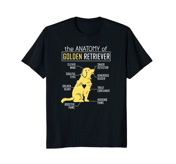 

спорт 2019 новый коротким рукавом повседневная анатомия золотой ретривер футболка мужская рубашка t рубашка хорошего качества