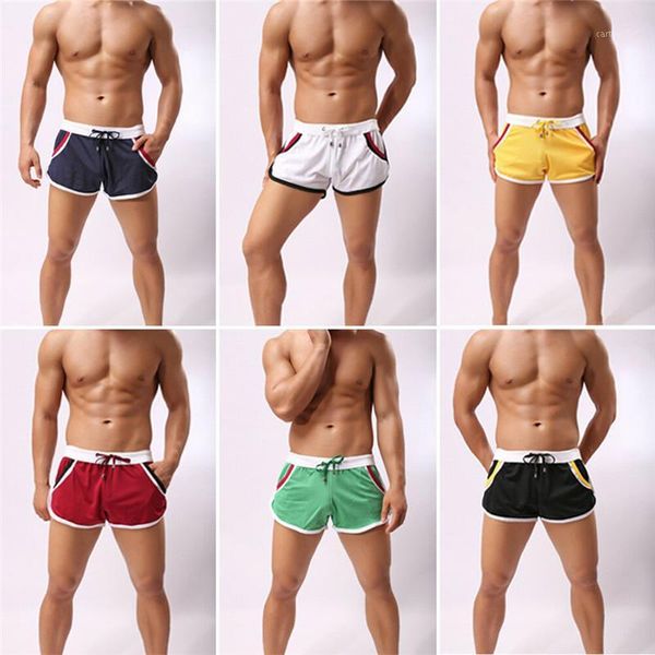 

men's shorts men casual quick-drying short pants sports gym wear running fitness breathable trousers 6 colors1, White;black