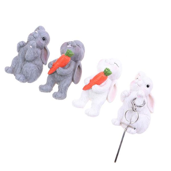 

cute cartoon resin wall hook key hanger family self-adhesive three-dimensional hanger hook decoration