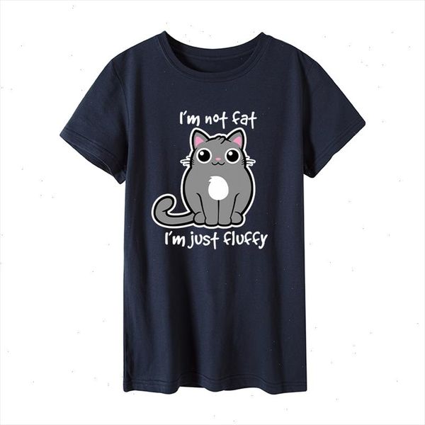 

women t shirt 2021 new harajuku lovely cat print vogue t shirt 100% cotton women causal short sleeve tee women clothing, White