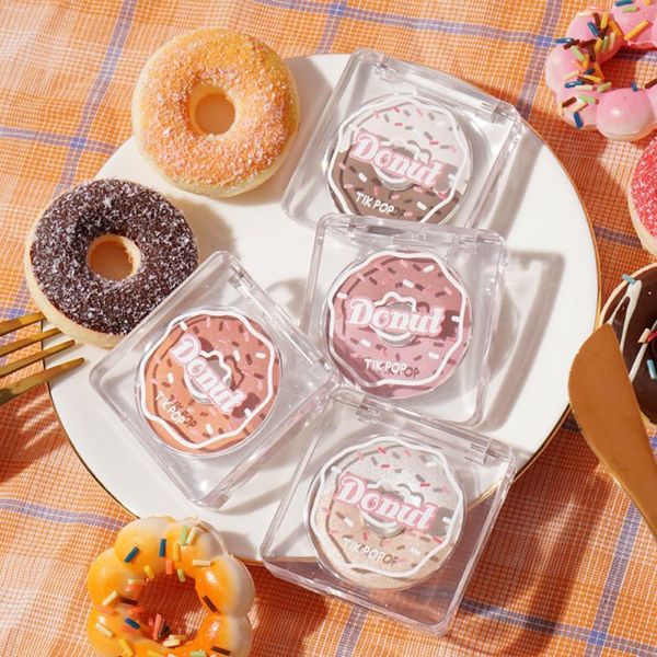 

eye shadow cute donut blush highlighter makeup palette brighten skin face contouring powder matte eyeshadow shimmer pearl tslm2