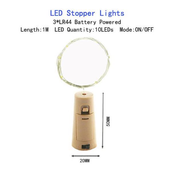 

ого ого led гирлянда строка фея свет вино пробка гирлянды лампа для стеклянных бутылок рождественской елки свадебных украшений партии кпт jl