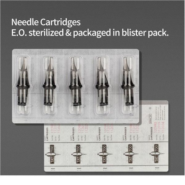 

#12 standard disposable tattoo needles 10pcs 0.35mm round shader sterilized safety cartridge tattoo needle with qylazo