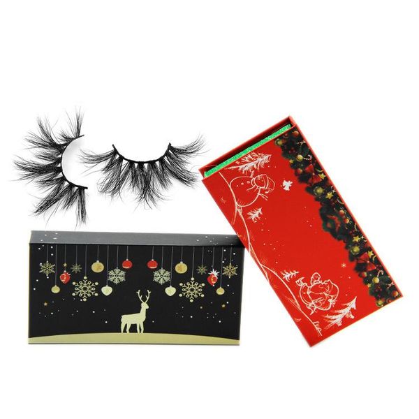 

false eyelashes christmas lashes packaging design eyelash box wholesale empty lash boxes with tray rectangle case 25mm mink