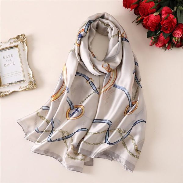 

luxury 2020 women scarf designer brand silk scarves lady pashmina shawls and wraps print soft thin sunscreen foulard hijabs wmtlne bdesybag, Blue;gray