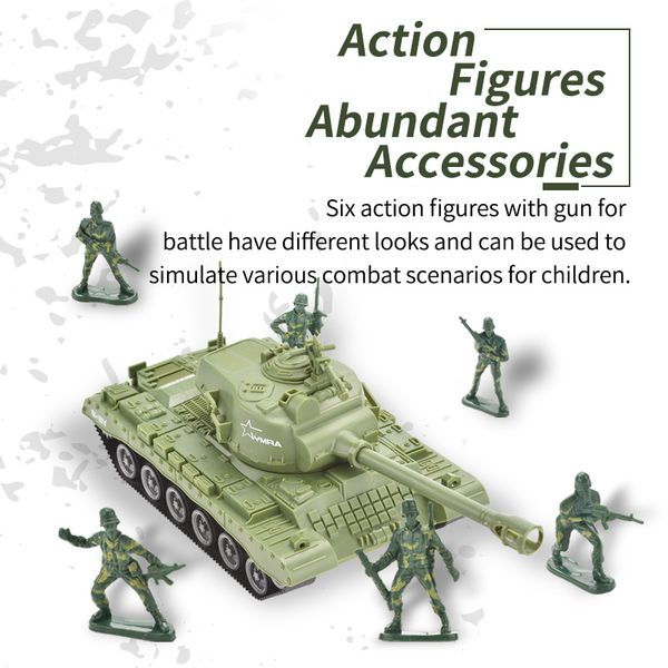 

plastic friction tank truck toy with army soldier for boy to play vehicles model