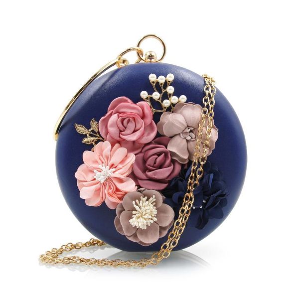 

new women clutch ladies flower bag female clutch purses party wedding bags