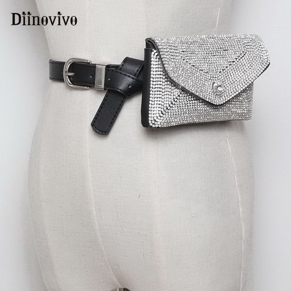 

diinovivo luxury designer fanny pack tassel rhinestone women waist bag money phone pouch fashion lady belt bag purses whdv0698 t200717