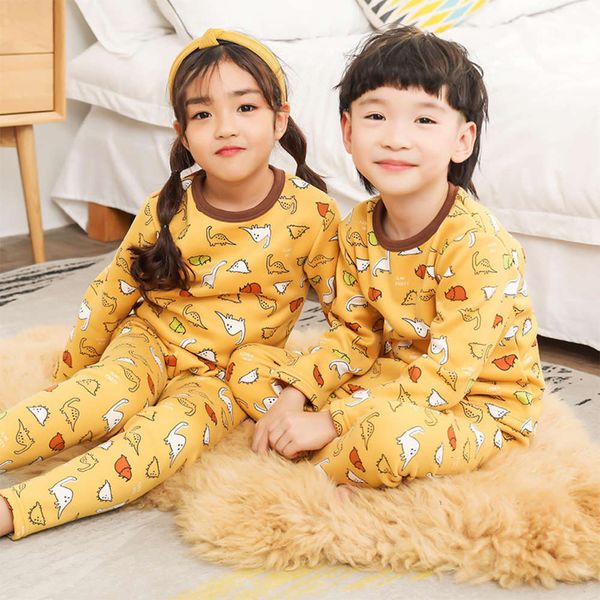 

trousers boys' suit underwear warm plush cloth girls' middle school pajamas children's autumn and winterax6c vurl, Blue;red