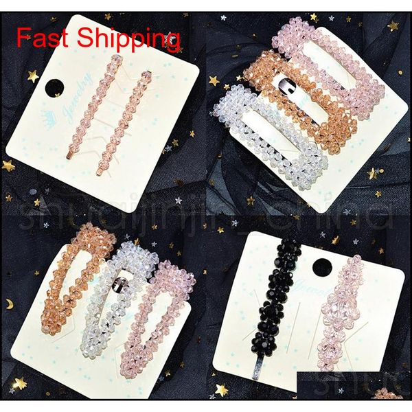 

girl crystal hair pins fashion women side hair grips lady hairs jewelry party children princess hair a qylvov bde_home, Golden;silver