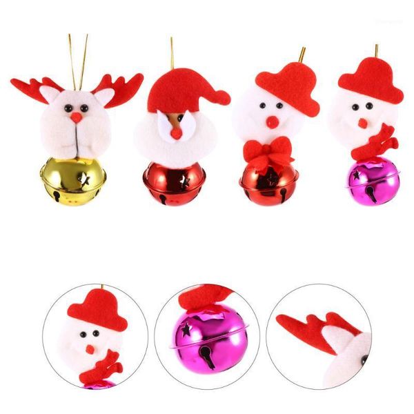 

12pcs christmas party miniature hanging ornament figurines xmas bells decoration1