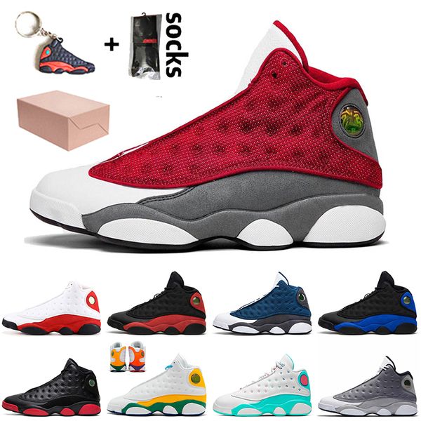 

with box 2020 jumpman 13 women mens basketball shoes 13s red flint hyper royal playground bred chicago trainers sneakers big size 13