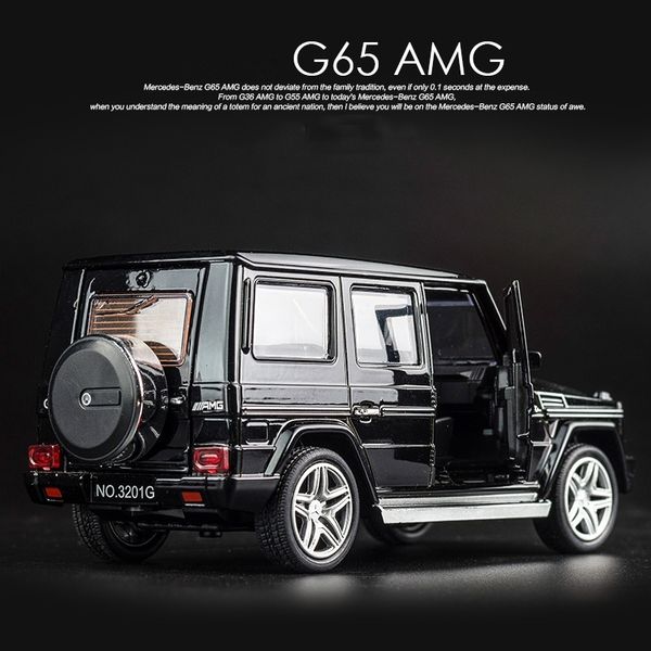 

kidami 1:32 alloy g65 suv amg diecast vehicle model toy car pull back car with sound light gift collection for boys weels y200109