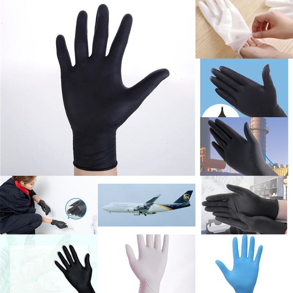 

factory72p8disposable 100pcs exam pairs mechanic comfortable nitrile rubber gloves esd safe for cell phone gnl