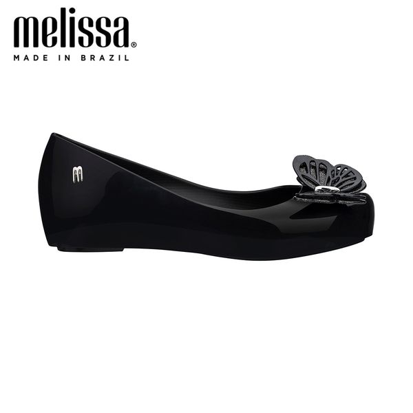 

ii mini fly mel girl ultragirl 2020 new melissa sandals big children kids jelly shoes, Black