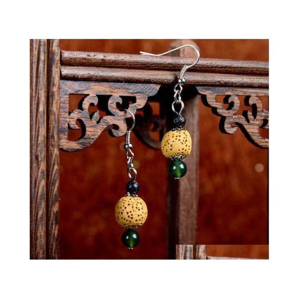 

8 colors handmade bohemian earrings natural lava-rock stone vintage ethnic earrings jewelry dangle earrings for esse sqczlm homes2007, Silver