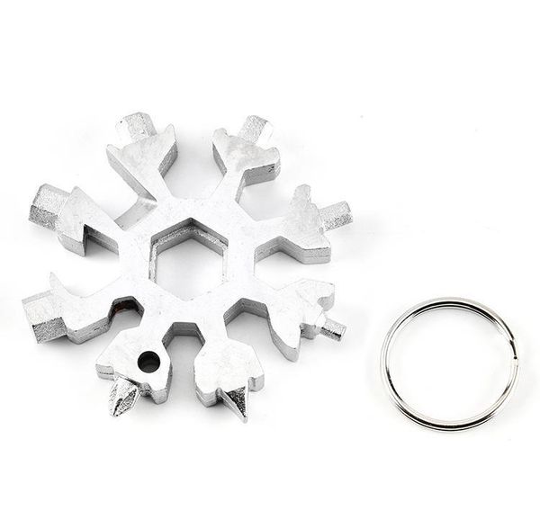 

multi function snowflake tool card stainless steel screwdriver wrench portable hand tools outdoor hiking camping tool drop ship
