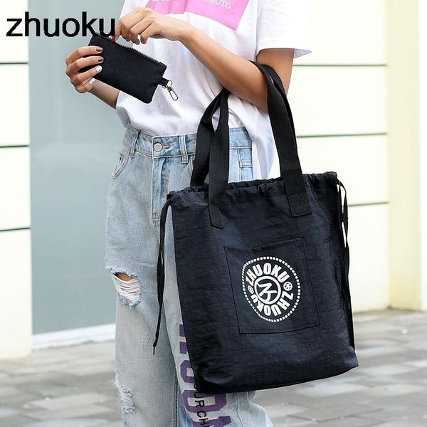 

women nylon tote bag casual large capacity handle bag one shoulder bags bolsos sac handbags