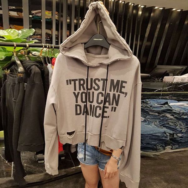 

women's 2020 autumn korean-style women's printed long-sleeved harajuku hooded versatile sweater sweater for female students 6uom5, Black