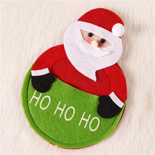 

claus santa christmas snowman deer cutlery cover fork skirt xmas knife spoon pocket table decoration dwf1072 gxqv