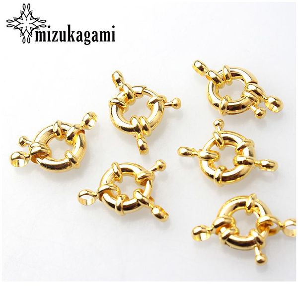 

11mm1m gold round clavicle necklace clasp 10pcs diy jewelry accessories 11m wmtvds
