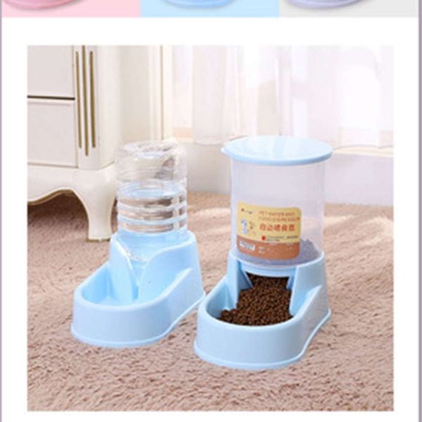 

double drinking dog bowl automatic feeder pet suppli food cat basin
