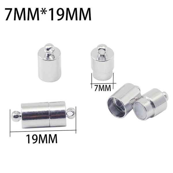 

10pcs/lot rhodium color magnetic clasps stainless steel for diy leather bracelets necklace connectors jewelry making wmtotr, White;red