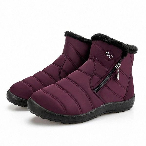 

snow boots women shoes keep warm winter boots 2020 fashion ladies shoes woman plush insole botas mujer waterproof women #ab9l, Black