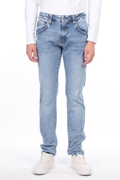 

ripped detailed mens jean pants, Blue