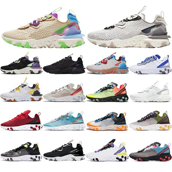 

2020 new react element 55 87 running shoes for men women fashion triple black desert oasis mens trainers tour green sports sneakers 36--45