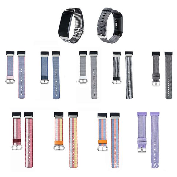 

suitable for fitbit charge3 4 smart bracelet nylon canvas watch strap charge2 replacement wristband