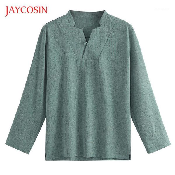 

men's casual shirts joycosin 2021 autumn winter men shirt clothes ethnic customs breathable long sleeve v-neck street 1, White;black