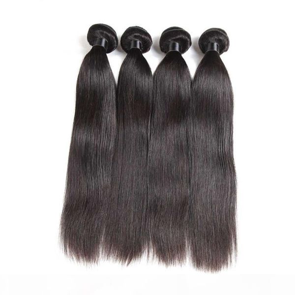 

malaysian brazilian peruvian virgin human hair weaves 3 bundles straight style natural black unprocessed remy hair extensions bundles