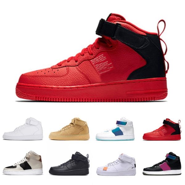 

shoes sale utility og high fashion low platform 1 men women running just red have a good game triple black white mens trainers sports, White;red