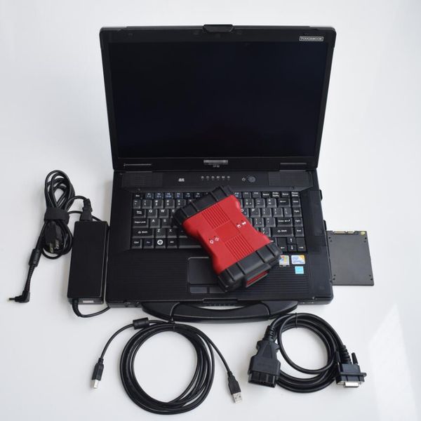 Für Ford VCM2 Diagnosetool VCM-ii Scanner IDS V115 obd2 Tool mit 480 GB SSD in gebrauchtem Laptop CF-52