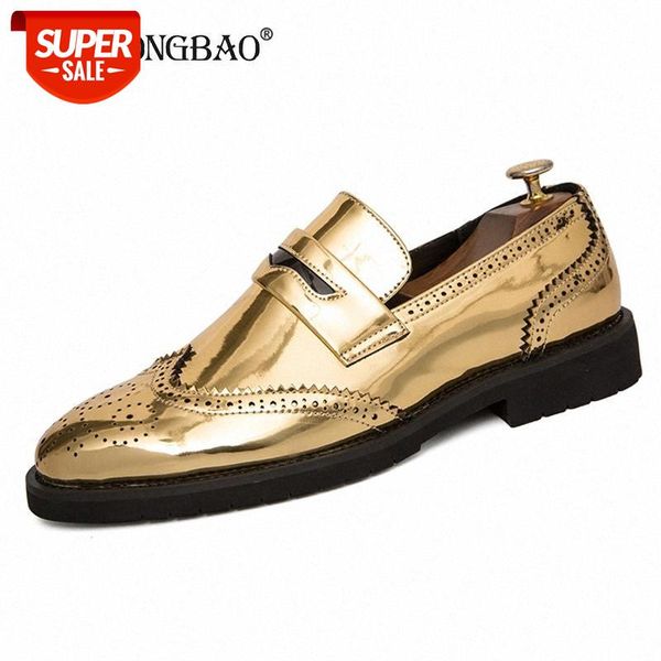 

new spring autumn fashion non-slip oxford business men shoes high gloss leather casual men's shoes big sizes 38-48 #mm5d