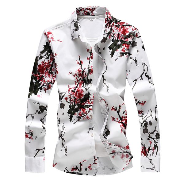 

2021 new beach floral shirts for autumn... spring long clothes of men... big m-5xl 6xl 7xl. q1ts, White;black