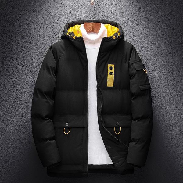 

men's down & parkas 2021 brand jackets men winter fashion warm thick parka coat oversize 6xl 7xl 8xl black blue red padded jacket