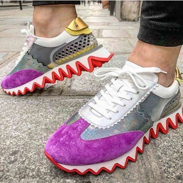 

fun style fashion men's shoes red bottoms sneakers loubisharks donna flat red serrated soles,luxurys men's red soles shoes men wal, Black