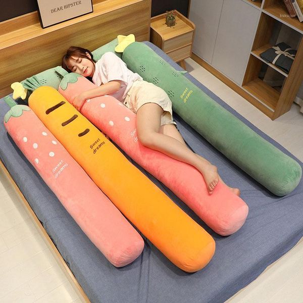 

cartoon long sleeping support pillow for pregnant body neck pillow bed plant plush cervical cushion for health care gift1