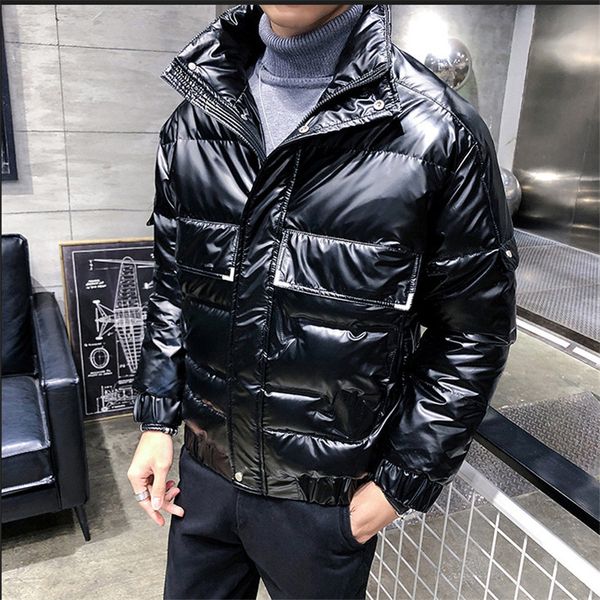 

fashion outdoor winter jacket for mens down coat stand collar warm men jackets coat thicks quality asain size m-5xl, Black