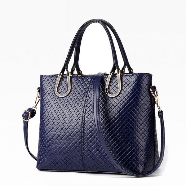 

barhee women luxury designer handbags pu leather office business ladies large tote bag bag plait black blue new
