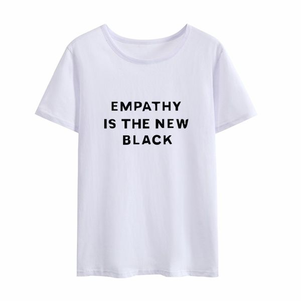 

mikialong empathy это новый черный письмо femme 2020 лето с коротким рукавом хлопок белый femme балахон дизайнеров футболки толстовки