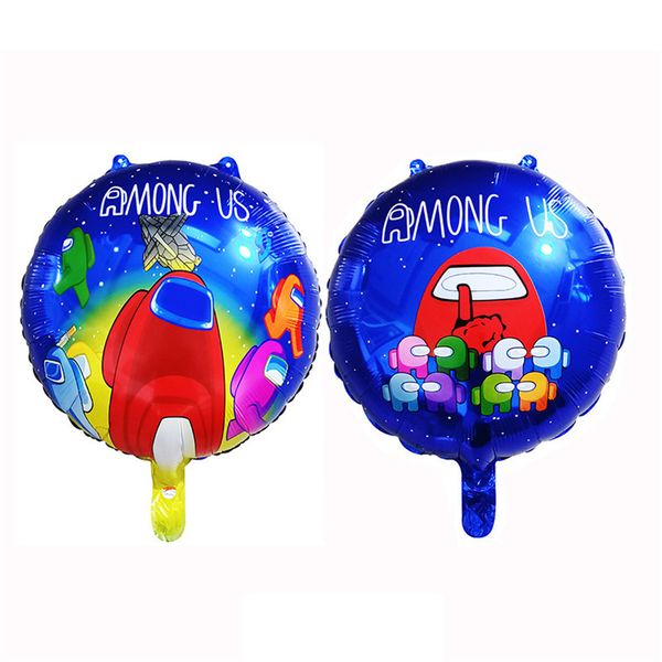 

game among us aluminium foil balloons 18 inch cartoon anime air balloon space wolve party balloon kids birthday decoration toys gifts g10707