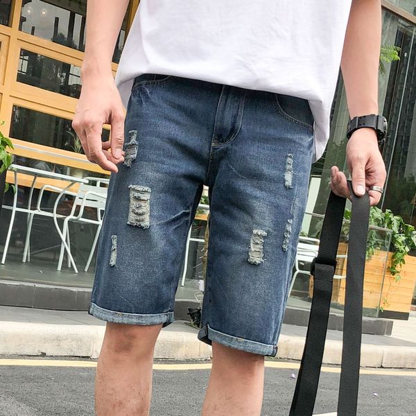 

2020 main summer men's shorts, capris, middle pants, holed jeans nd collection - p25, Blue