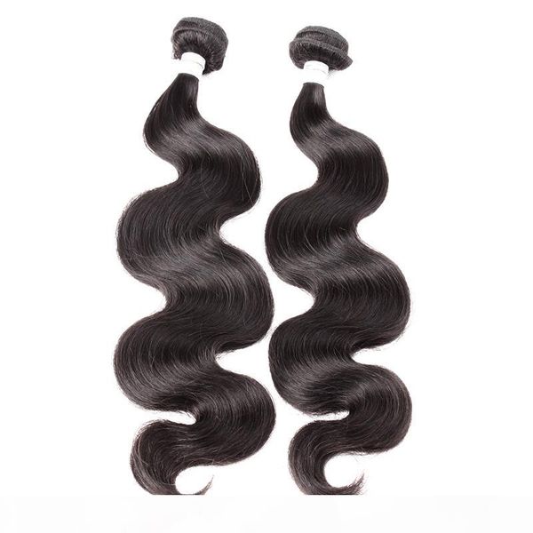

peruvian human hair weft body wave natural color unprocessed human virgin hair bundles extensions weft 10"-24" bella hair, Black