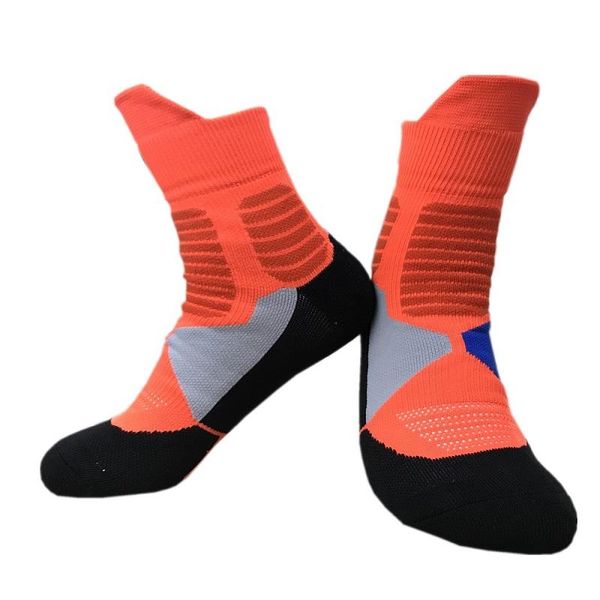 

tj-tingjun men's cotton socks cushioning comfortable sweat-absorbent skateboard basketball sports kg-525, Black