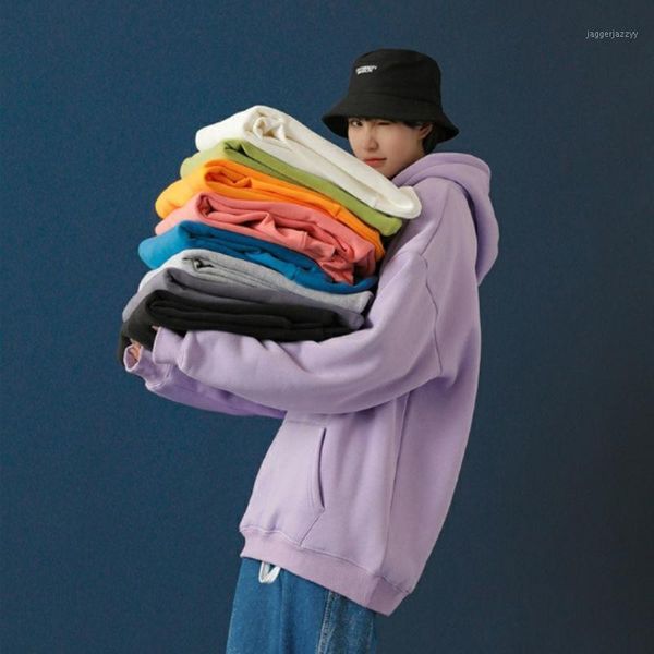 

herstory women fleece hoodie long sleeve sweatshirts spring and fall fashion 2021 ladies loose pullovers pocket hooded, Black