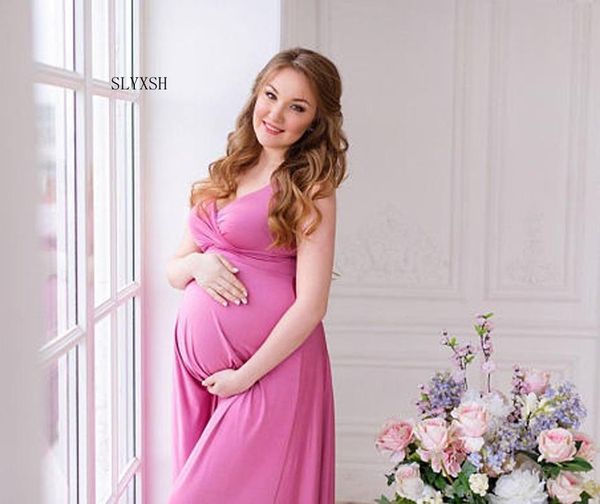 

maternity dresses summer pregnant women pography props sleeveless woman dress shoulderless clothings, White
